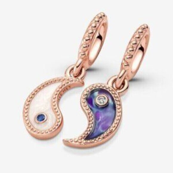 Pandora Splittable Yin & Yang Sparkling Dangle Charm - Picture 2 of 4